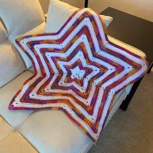 Crochet Star Baby Blanket or Accent Throw